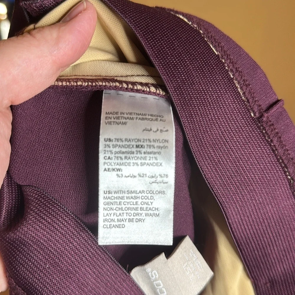 Chico’s So Slimming City Chic Pants Size 10 Tall 1.5T Purple Straight Leg - Picture 6 of 6